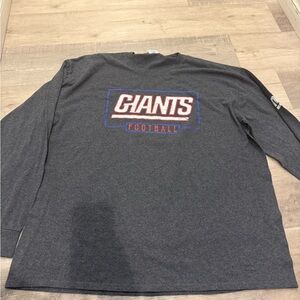 Giants Football Charcoal Long Sleeve Shirt